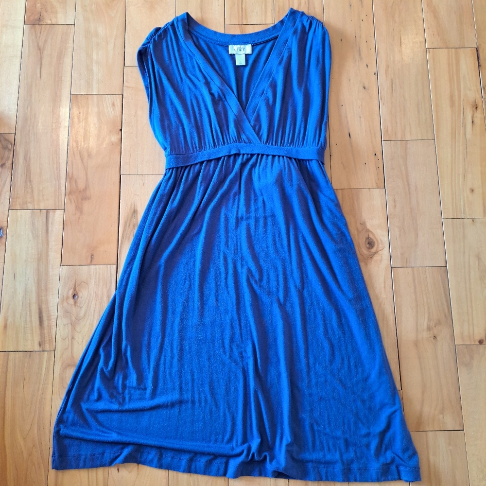 ANN TAYLOR LOFT Casual Dress Dark Periwinkle Small
